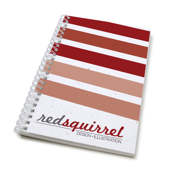 Striped personalized plantable journal: standard