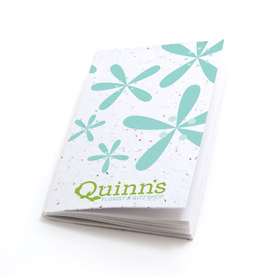 Modern floral personalized plantable pocket notebooks