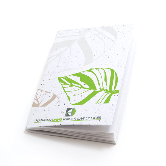 Fluttering leaf personalized plantable pocket notebooks