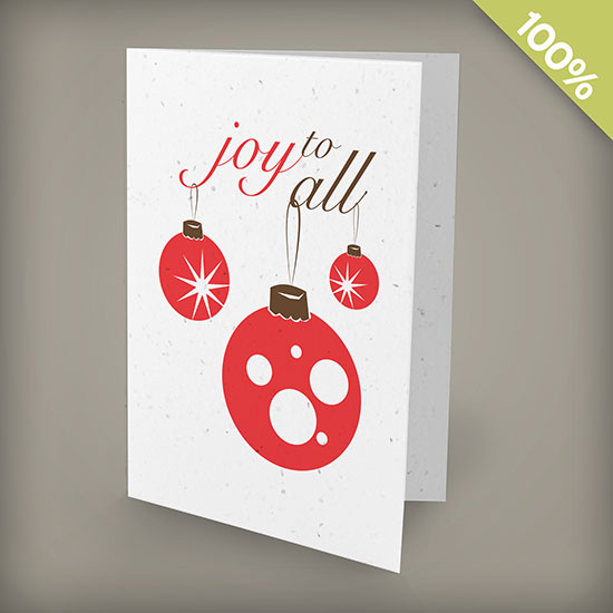 Joy plantable personalized christmas cards
