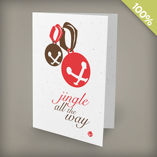 Jingle bells plantable personalized christmas cards
