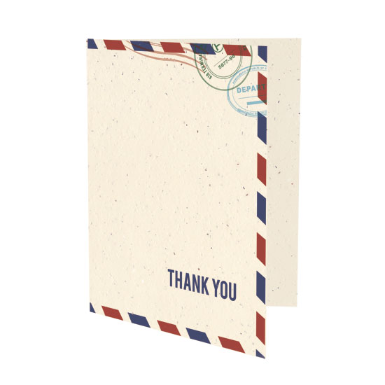 Plantable passport thank you cards