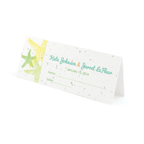 Plantable starfish place cards