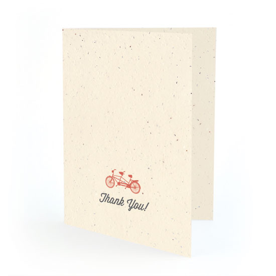 Plantable tandem Bicycle Thank You Cards