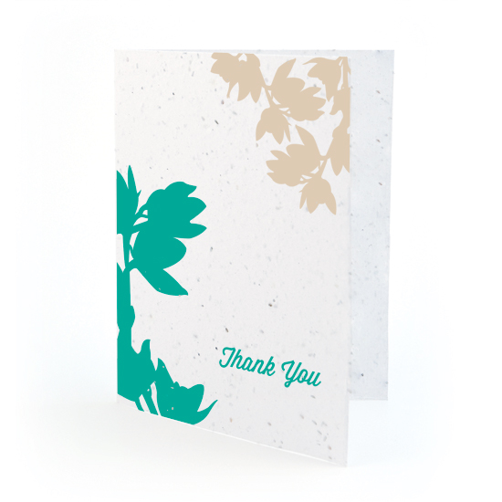 plantable modern orchid thank you cards