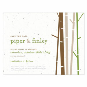 Birch Plantable Save the Date Cards