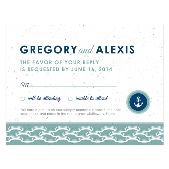 Nautical Plantable Reply Cards