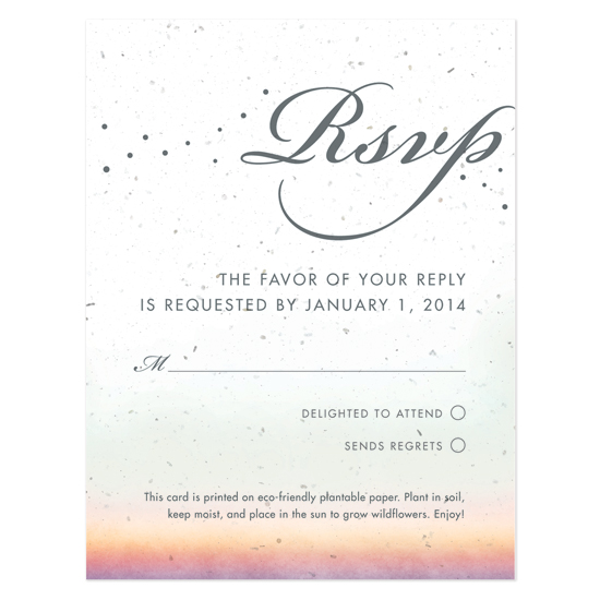 Celebrate Ombre Plantable Reply Cards