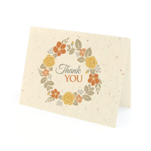 Floral Wreath Seasons Thank You Cards