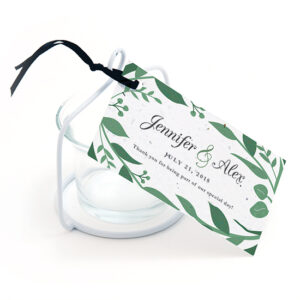 Give your guests an additional gift that grows with these greenery-inspired plantable favor tags that grow when planted.