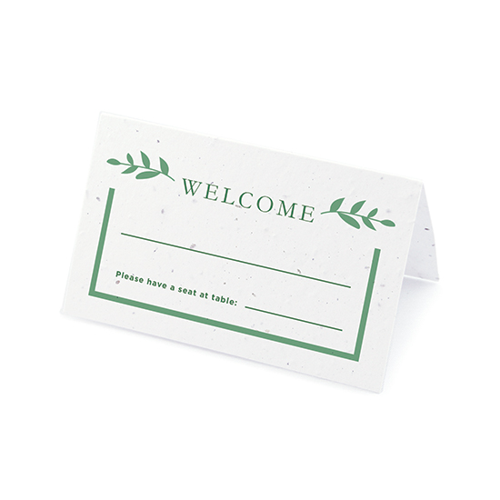 Elegant and eco-friendly, these plantable place cards give the give of wildflowers to your guests.