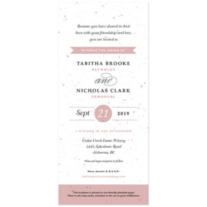 These Classic Text Plantable Wedding Invitations can be planted to grow wildflowers!