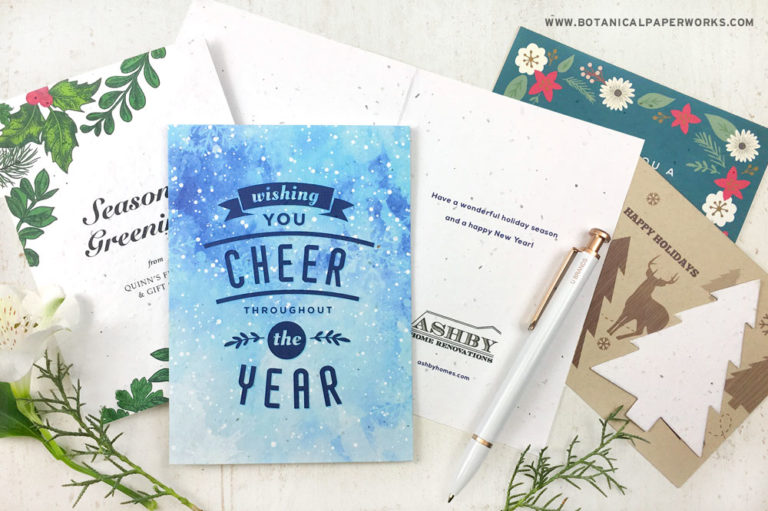 seed paper business holiday cards