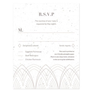 These beautiful Elegant Lines Seed Paper Reply Cards are both glamorous and green!