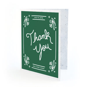 Plant these Fancy Vintage Seed Paper Thank You Cards to grow a garden of fresh wildflowers.
