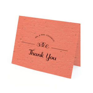 Your guests can plant these Formal Text Plantable Thank You Cards to grow wildflowers!