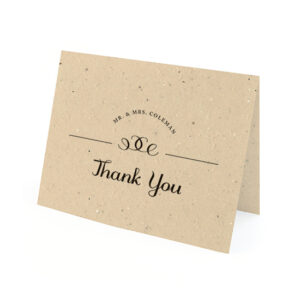 Your guests can plant these Formal Text Plantable Thank You Cards to grow wildflowers!