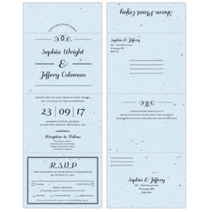 These eco-friendly Formal Text Seal and Send Invitations are perfect for couples who see beauty in simplicity.