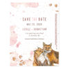The adorable Watercolor Foxes Seed Paper Save The Date Cards are hand-painted and the paper is embedded with seeds so that your family and friends can plant the paper.