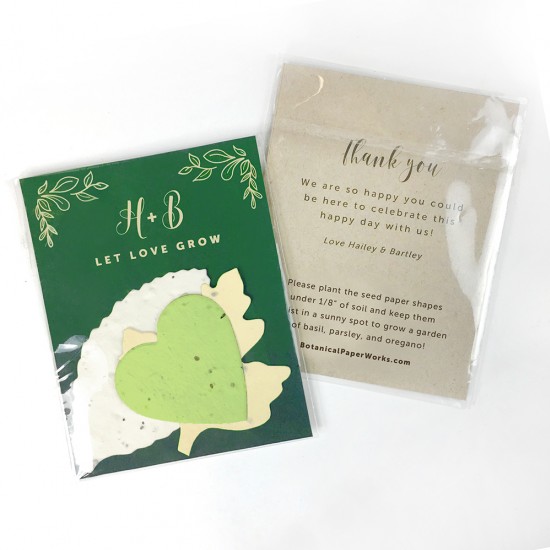 Share these stylish, yet eco-friendly wedding favors that grow a herb garden to say thank you.