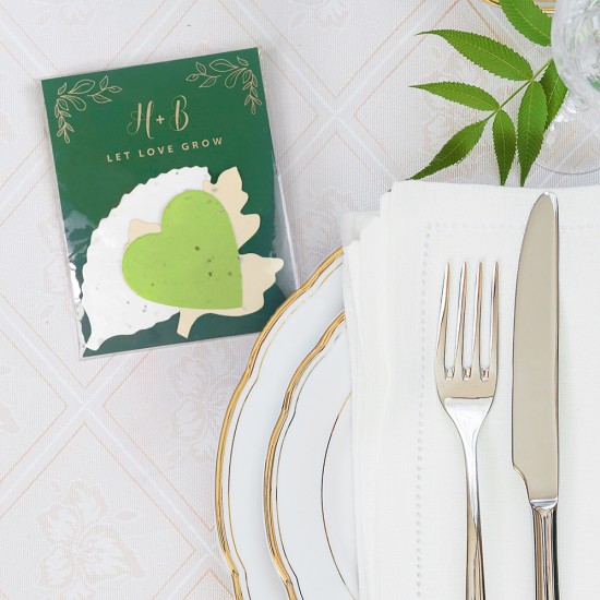 Share these stylish, yet eco-friendly wedding favors that grow a herb garden to say thank you.
