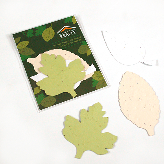 These Single-Sided Herb Seed Paper Shape Packs are perfect for summer and give the gift of a garden of herbs to grow!