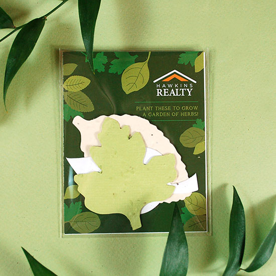 These Single-Sided Herb Seed Paper Shape Packs are perfect for summer and give the gift of a garden of herbs to grow!