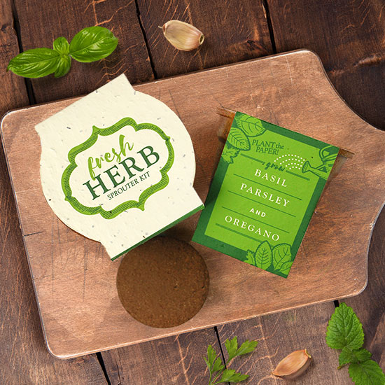 These Herb Plantable Paper Grow Kits are great for gardeners or anyone who loves to cook!