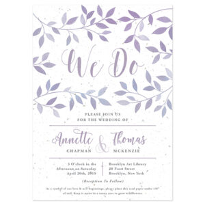 Your guests will love the symbolic gift of these Lovely Leaves Plantable Wedding Invitations to grow as a memento.