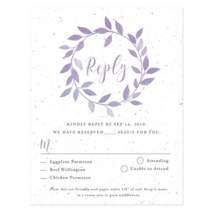 These unique Lovely Leaves Plantable Reply Cards will collect your wedding responses and then grow a garden of symbolic wildflowers in celebration!