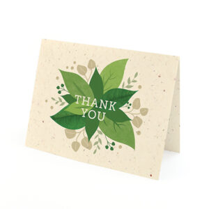 Say thank you with a burst of greenery by sharing these eco-friendly Lush Greenery Plantable Thank You Cards.
