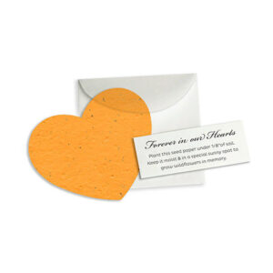 These Heart Note Plantable Wedding Favors will grow wildflowers when your guests plant them.