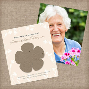The Eternal Blossoms Photo Memorial Seed Cards will provide those grieving with a photograph keepsake of their loved one along with a symbolic seed paper flower to plant in memory.