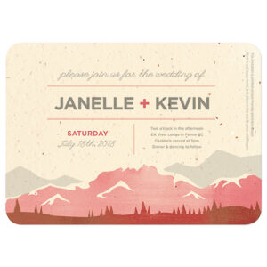 These Mountain Seed Paper Wedding Invitations grow wildflowers when planted.