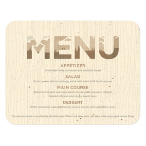 Plant these Mountain Seed Paper Menu Cards to grow fresh and delicious carrots.