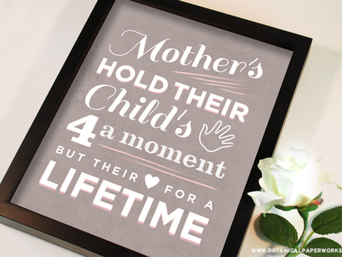 PERSONALISED MOTHERS DAY QUOTE PHOTO BANNER PINK WALL DECORATION MOM MOTHER