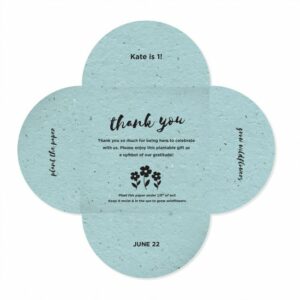 Give a blooming message of thanks to your friends and family with these unique Plantable Petal Card Favors.