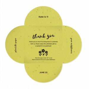 Give a blooming message of thanks to your friends and family with these unique Plantable Petal Card Favors.