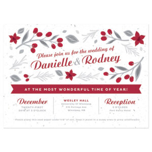 These Plantable Christmas Wedding Invitations are perfect for events during the holiday season.