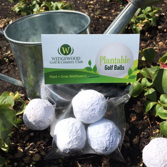 Plantable Golf Balls" Seed Bombs Cellopack"""