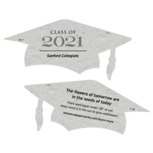 Made special for graduation parties and ceremonies, these personalized graduation favors are symbolic of growth and the future.