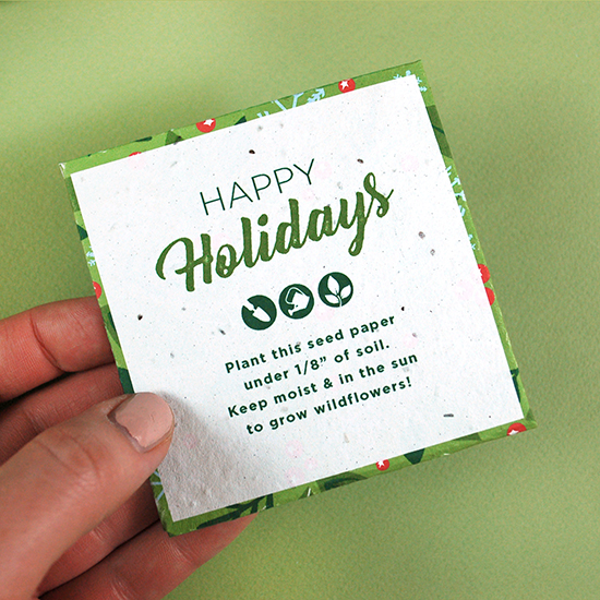 Dress up and protect gift cards with these Plantable Holiday Petal Gift Card Holders that open up like a blooming flower and grow real flowers!