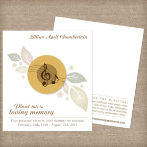 Musical Memorial Cards