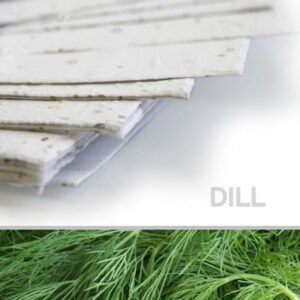 This 11 x 17 White Dill Plantable Seed Paper grows delicious dill when planted.