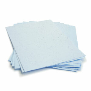 This eco-friendly 8.5 x 11 Pastel Blue Plantable Seed Paper is embedded with wildflower seeds.