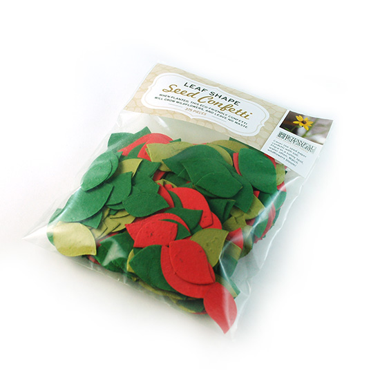 This eco-friendly Christmas Leaf Plantable Seed Paper Confetti is a colourful and festive confetti that composts into flowers!