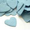 When thrown outside, this heart shaped biodegradable confetti in cornflower blue will grow wildflowers.
