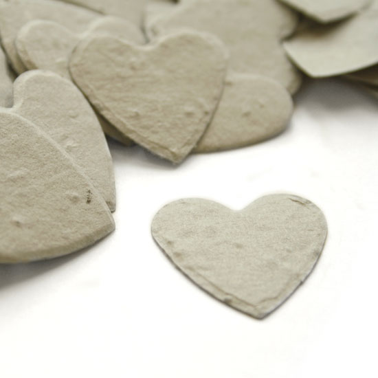 This heart shaped biodegradable confetti is perfect for an eco-friendly wedding.