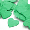 When thrown outside, this heart shaped biodegradable confetti in emerald green will grow wildflowers.
