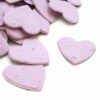 heart shaped biodegradable confetti in lavender makes a great addition to any table decoration.